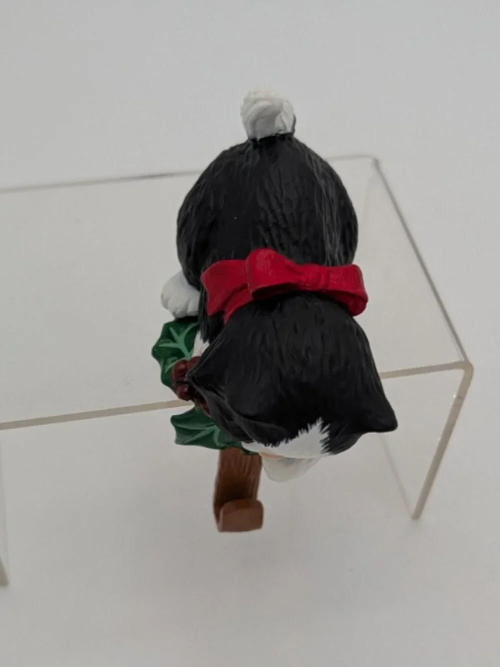 Hallmark Ornament 1988 Kitty Cat Stocking Hanger VINTAGE Black Cat Christmas
